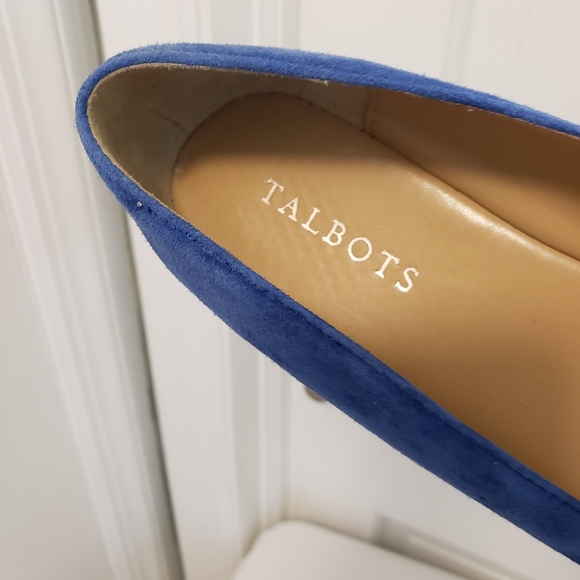 NWOB Talbots Royal Blue Suede Tassel Francesca Loafers Size 8.5 Business Casual - Picture 10 of 16